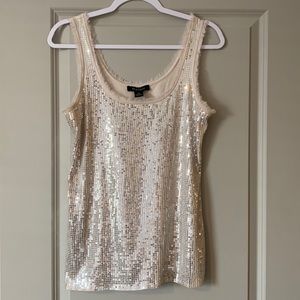 White House Black Market sequin tank top